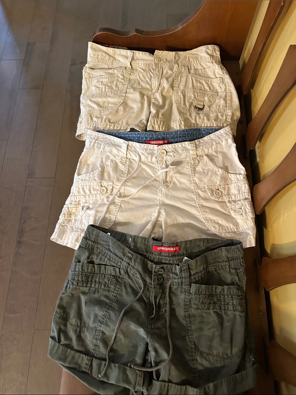 UNIONBAY Cargo Pocket Shorts Set - Cream, White, Olive